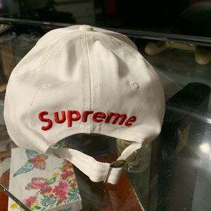 White supreme hat